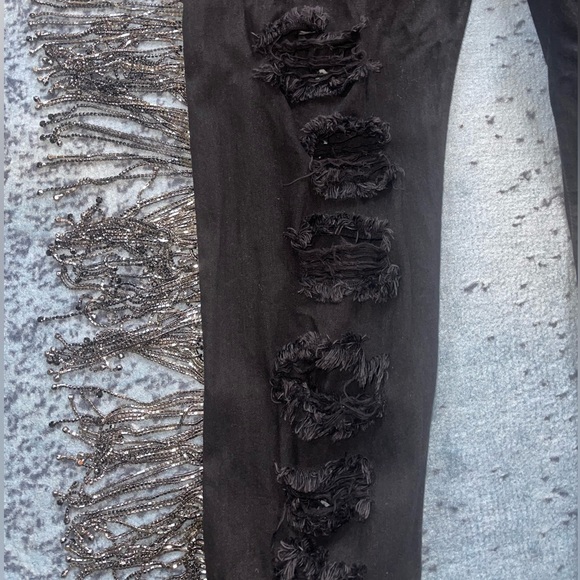 NL THE LABEL CUTTING UP DENIM JEANS - Picture 4 of 4